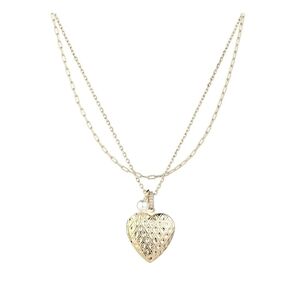 Gold Heart Locket Necklace